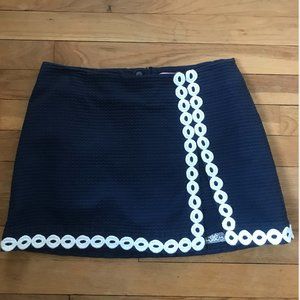 Lilly Pulitzer Lenore Skirt Navy Blue
